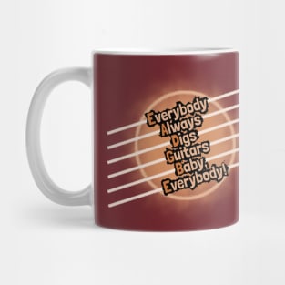 EADGBE Funny Guitar Strings Mug